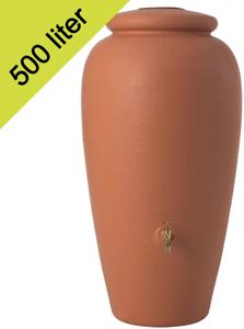 Garantia Regenton amphora 500l met messing kraan Terracotta