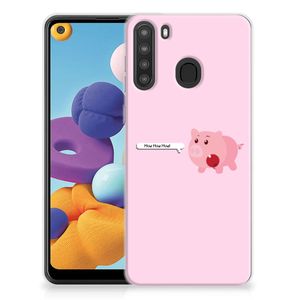 Samsung Galaxy A21 Telefoonhoesje met Naam Pig Mud