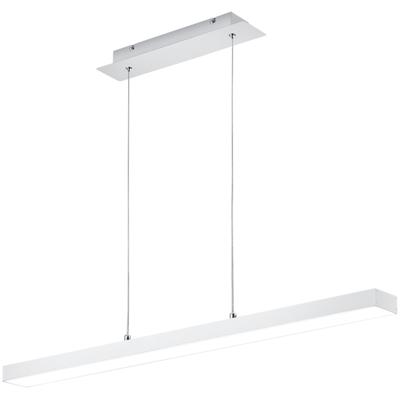 LED Hanglamp - Trion Agina - 18W - Aanpasbare Kleur - Dimbaar - Rechthoek - Mat Wit - Aluminium