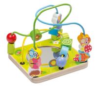 Jouéco kralenbaan met spiegel junior hout 17 cm