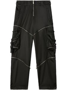 Off-White pantalon zippé à poches cargo - Noir