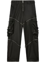 Off-White pantalon zippé à poches cargo - Noir - thumbnail