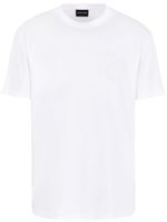 Giorgio Armani t-shirt en coton à logo brodé - Blanc