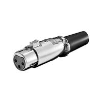 Wentronic XLR 189 – 3 XLR FM roestvrijstalen aderverbinders – verbindingsdraden (roestvrij staal)