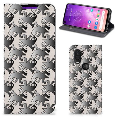 Motorola One Vision Hoesje maken Salamander Grey Motorola One Vision Hoesje maken Salamander Grey