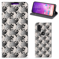 Motorola One Vision Hoesje maken Salamander Grey
