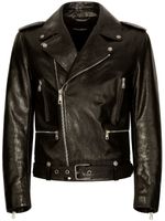 Dolce & Gabbana Leren bikerjack - Zwart