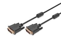 DIGITUS DVI-aansluitkabel, DVI(24+1), 2x ferriet M/M, 3,0 m, DVI-D Dual Link, zwart