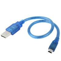 USB 2.0 AM naar Mini USB mannelijke adapterkabel, lengte: 30 cm (blauw)