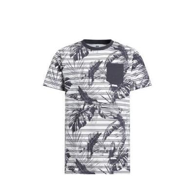 WE Fashion T-shirt met all over print antraciet/wit