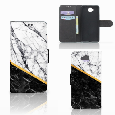 Microsoft Lumia 650 Bookcase Marmer Wit Zwart - Origineel Cadeau Man Microsoft Lumia 650 Bookcase Marmer Wit Zwart - Origineel Cadeau Man