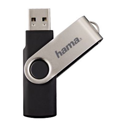 Hama Rotate 128GB USB 2.0 USB flash drive USB Type-A Zwart, Zilver