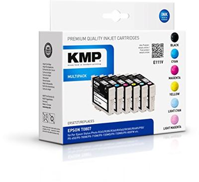 KMP E111V Multipack 6 Farben kompatibel mit Epson T 080 - Compatible - Ink Cartridge
