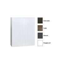 Kolomkast Sanicare Q7 2-Deurs Soft-Closing Greeploos 90x67x32 cm Schots-Eiken - thumbnail