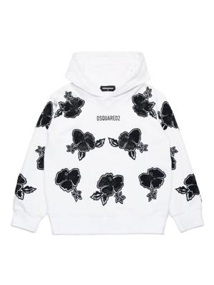 Dsquared2 Kids Jersey hoodie met logoprint - Wit