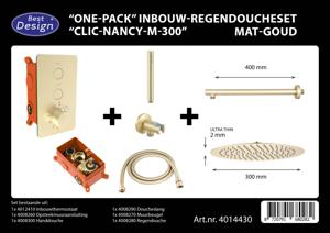 Best-Design One-Pack inbouw-regendoucheset Clic-Nancy-M-300