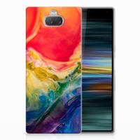 Hoesje maken Sony Xperia 10 Plus Watercolor Dark