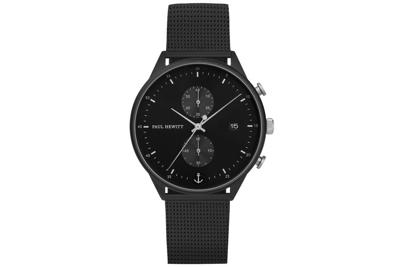 Paul Hewitt PH Watch Chrono Line Black IP Black/SS Mesh 42mm PH-C-B-BSS-5M Paul Hewitt PH Watch Chrono Line Black IP Black/SS Mesh 42mm PH-C-B-BSS-5M