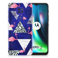 Motorola Moto G9 Play | E7 Plus TPU Hoesje Flamingo Triangle - thumbnail