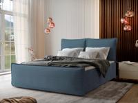 ACTIE Opberg Boxspring 180 x 200 Ribstof Blauw - Montana - Incl. Voetbord