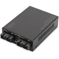 Digitus DN-82024 100Mbit/s 1310nm Multimode, Single-mode Zwart netwerk media converter - thumbnail