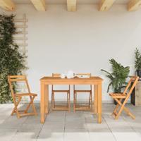 vidaXL Bistrostoelen 4 st inklapbaar massief acaciahout, bistrostoel, tuinstoel, terrasstoel, stoel, tuin stoel, kampeerstoel, balkon stoel