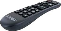 SCHWAIGER -UFB1100 533- Universele afstandsbediening | 2in1 | batterijgevoed | 18 knoppen | voor senioren | ergonomisch ontwerp | voor 2 verschillende apparaten | voor Samsung, LG, Sony, Philips TV