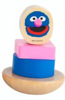Small Foot houten stapelfiguur Sesamstraat Grover 9 cm