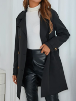 Casual Lapel Collar Loose Trench Coat