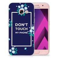 Samsung Galaxy A3 2017 Silicone-hoesje Flowers Blue DTMP - thumbnail