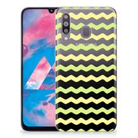 Samsung Galaxy M30 TPU bumper Waves Yellow - thumbnail