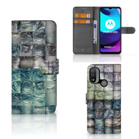 Wallet Case met Pasjes Motorola Moto E20 | E30 | E40 Spijkerbroeken