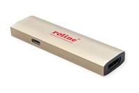 ROLINE Gouden adapter USB type C - HDMI, BU/BU, PD (60W)