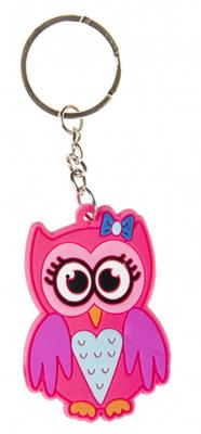 LG Imports sleutelhanger uil junior 3,5 cm rubber roze LG Imports sleutelhanger uil junior 3,5 cm rubber roze
