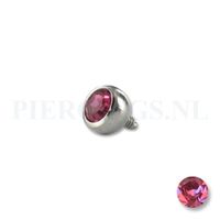 Dermal balletje 1.2 mm roze 4 mm - thumbnail