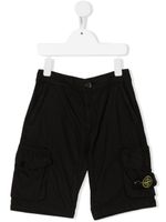 Stone Island Junior short à patch logo - Noir - thumbnail