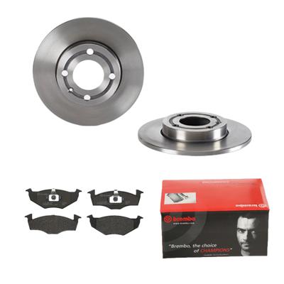 Remmenset, remschijf BREMBO, Remschijftype: Massief, Inbouwplaats: Vooras, u.a. für VW, Seat Remmenset, remschijf BREMBO, Remschijftype: Massief, Inbouwplaats: Vooras, u.a. für VW, Seat