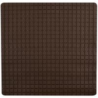 Douche/bad anti-slip mat badkamer - rubber - bruin - 54 x 54 cm - vierkant