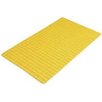 Urban Living Badkamer/douche anti slip mat - rubber - voor op de vloer - okergeel - 39 x 69 cm   -