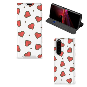 Sony Xperia 1 III Hoesje met Magneet Hearts