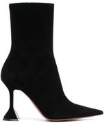 Amina Muaddi bottines Giorgia 100 mm en daim - Noir - thumbnail