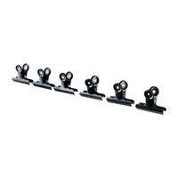 Clips voor wandrek - zwart - set van 6