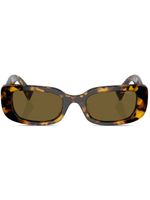 Miu Miu Eyewear lunettes de soleil rectangulaires à effet écailles de tortue - Vert - thumbnail