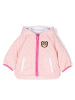 Moschino Kids doudoune à logo appliquée - Rose