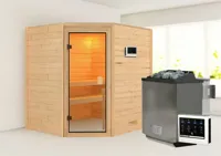 Karibu | Elea Sauna | Biokachel 9 kW Externe Bediening