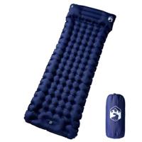 vidaXL Kampeermatras met geïntegreerd kussen zelfopblazend marineblauw, campingbed, kampeer bed, veldbed kamperen, kampeerbed, kampeer bedje