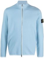 Stone Island sweat zippé à patch Compass - Bleu