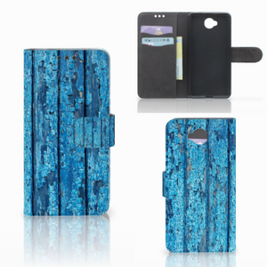 Microsoft Lumia 650 Book Style Case Wood Blue