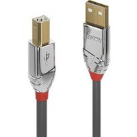 Lindy 36644 5m USB A USB B Mannelijk Vrouwelijk Grijs USB-kabel