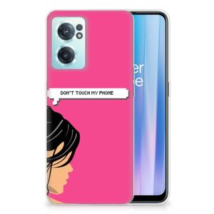 OnePlus Nord CE 2 5G Silicone-hoesje Woman Don't Touch My Phone